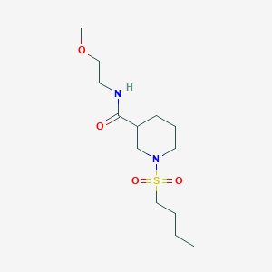 molecular formula C13H26N2O4S B5539227 1-butylsulfonyl-N-(2-methoxyethyl)piperidine-3-carboxamide 