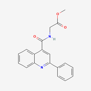 molecular formula C19H16N2O3 B5539385 Methyl 2-[(2-phenylquinolin-4-yl)formamido]acetate 