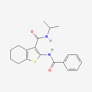 molecular formula C19H22N2O2S B5539463 2-BENZAMIDO-N-(PROPAN-2-YL)-4,5,6,7-TETRAHYDRO-1-BENZOTHIOPHENE-3-CARBOXAMIDE 