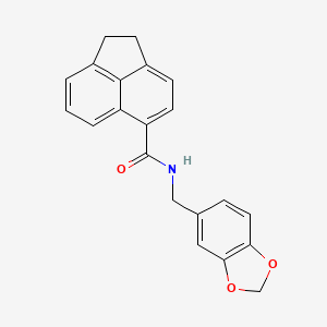 molecular formula C21H17NO3 B5539484 N-(1,3-benzodioxol-5-ylmethyl)-1,2-dihydroacenaphthylene-5-carboxamide CAS No. 5928-02-9