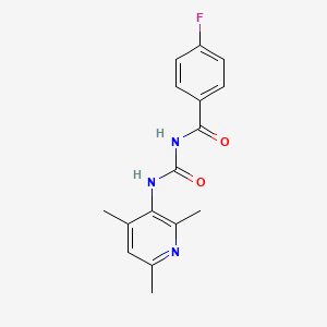 molecular formula C16H16FN3O2 B5539582 1-(4-FLUOROBENZOYL)-3-(2,4,6-TRIMETHYLPYRIDIN-3-YL)UREA 