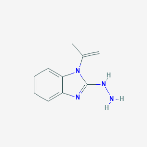 molecular formula C10H12N4 B055396 (1-Prop-1-en-2-ylbenzimidazol-2-yl)hydrazine CAS No. 115430-81-4