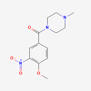 molecular formula C13H17N3O4 B5539694 (4-Methoxy-3-nitrophenyl)(4-methylpiperazin-1-yl)methanone 