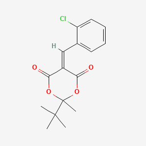 molecular formula C16H17ClO4 B5539707 2-Tert-butyl-5-[(2-chlorophenyl)methylidene]-2-methyl-1,3-dioxane-4,6-dione 