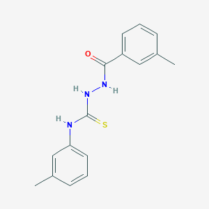 molecular formula C16H17N3OS B5539714 3-METHYL-N-{[(3-METHYLPHENYL)CARBAMOTHIOYL]AMINO}BENZAMIDE 