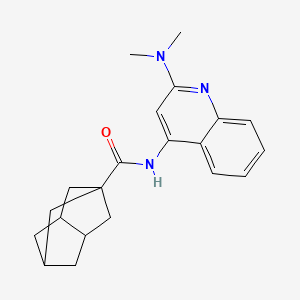 molecular formula C21H25N3O B5539770 N-[2-(dimethylamino)quinolin-4-yl]tricyclo[3.3.1.03,7]nonane-1-carboxamide 