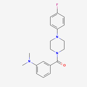 molecular formula C19H22FN3O B5539843 3-[4-(4-Fluorophenyl)piperazine-1-carbonyl]-N,N-dimethylaniline 