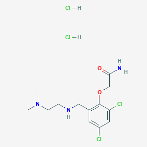 molecular formula C13H21Cl4N3O2 B5539996 2-[2,4-Dichloro-6-[[2-(dimethylamino)ethylamino]methyl]phenoxy]acetamide;dihydrochloride 