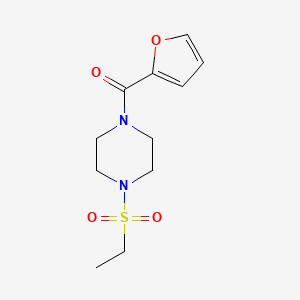 molecular formula C11H16N2O4S B5540117 [4-(ETHYLSULFONYL)PIPERAZINO](2-FURYL)METHANONE 