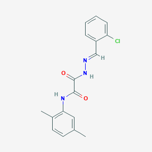 molecular formula C17H16ClN3O2 B5540144 2-[(2E)-2-(2-chlorobenzylidene)hydrazinyl]-N-(2,5-dimethylphenyl)-2-oxoacetamide 