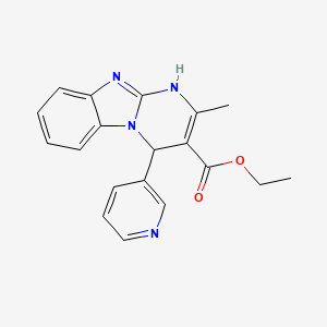 molecular formula C19H18N4O2 B5540154 Ethyl 2-methyl-4-pyridin-3-yl-1,4-dihydropyrimido[1,2-a]benzimidazole-3-carboxylate 