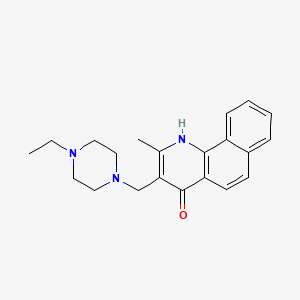 molecular formula C21H25N3O B5540199 3-[(4-Ethylpiperazin-1-yl)methyl]-2-methylbenzo[h]quinolin-4(1H)-one CAS No. 6165-93-1