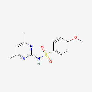 molecular formula C13H15N3O3S B5540221 N-(4,6-dimethylpyrimidin-2-yl)-4-methoxybenzenesulfonamide 