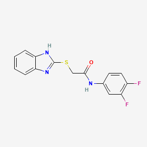 molecular formula C15H11F2N3OS B5540374 2-(1H-1,3-BENZODIAZOL-2-YLSULFANYL)-N-(3,4-DIFLUOROPHENYL)ACETAMIDE 