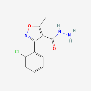 molecular formula C11H10ClN3O2 B5540402 3-(2-Chlorophenyl)-5-methyl-1,2-oxazole-4-carbohydrazide 
