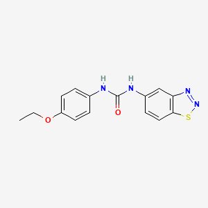 molecular formula C15H14N4O2S B5540412 3-(1,2,3-Benzothiadiazol-5-YL)-1-(4-ethoxyphenyl)urea 