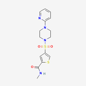 molecular formula C15H18N4O3S2 B5540479 N-methyl-4-(4-pyridin-2-ylpiperazin-1-yl)sulfonylthiophene-2-carboxamide 