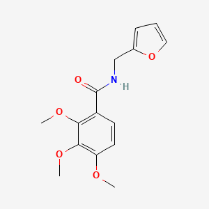 molecular formula C15H17NO5 B5540485 N-[(FURAN-2-YL)METHYL]-2,3,4-TRIMETHOXYBENZAMIDE 