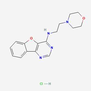 molecular formula C16H19ClN4O2 B5540491 N-(2-morpholin-4-ylethyl)-[1]benzofuro[3,2-d]pyrimidin-4-amine;hydrochloride 