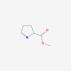 molecular formula C6H9NO2 B055406 Methyl 3,4-dihydro-2H-pyrrole-2-carboxylate CAS No. 119866-62-5