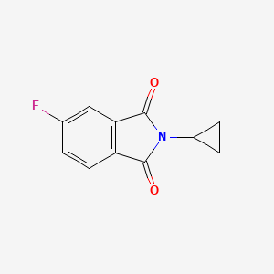 molecular formula C11H8FNO2 B5540614 2-CYCLOPROPYL-5-FLUORO-2,3-DIHYDRO-1H-ISOINDOLE-1,3-DIONE 