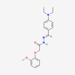 molecular formula C20H25N3O3 B5540633 N-[(E)-[4-(diethylamino)phenyl]methylideneamino]-2-(2-methoxyphenoxy)acetamide 