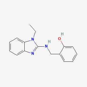 molecular formula C16H17N3O B5540655 2-{[(1-ETHYL-1H-1,3-BENZODIAZOL-2-YL)AMINO]METHYL}PHENOL 