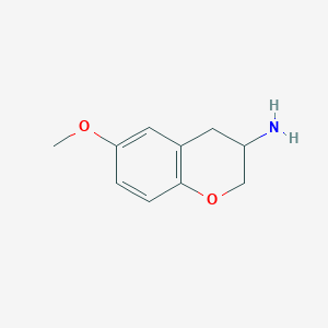 molecular formula C10H13NO2 B055407 6-Methoxychroman-3-amine CAS No. 119755-63-4