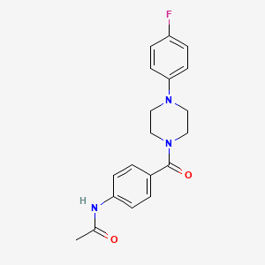 molecular formula C19H20FN3O2 B5540705 N-{4-[4-(4-FLUOROPHENYL)PIPERAZINE-1-CARBONYL]PHENYL}ACETAMIDE 