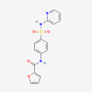 molecular formula C16H13N3O4S B5540767 N-{4-[(2-pyridinylamino)sulfonyl]phenyl}-2-furamide 