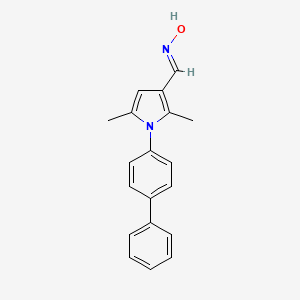 molecular formula C19H18N2O B5540817 1-(4-biphenylyl)-2,5-dimethyl-1H-pyrrole-3-carbaldehyde oxime 