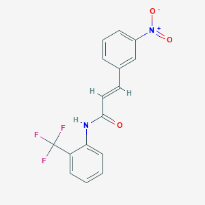 molecular formula C16H11F3N2O3 B5540900 (2E)-3-(3-nitrophenyl)-N-[2-(trifluoromethyl)phenyl]prop-2-enamide 