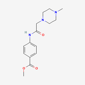 molecular formula C15H21N3O3 B5540904 METHYL 4-[2-(4-METHYLPIPERAZIN-1-YL)ACETAMIDO]BENZOATE 