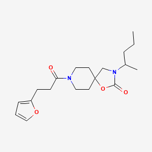 molecular formula C19H28N2O4 B5540907 8-[3-(2-furyl)propanoyl]-3-(1-methylbutyl)-1-oxa-3,8-diazaspiro[4.5]decan-2-one 
