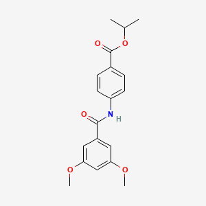 molecular formula C19H21NO5 B5540952 isopropyl 4-[(3,5-dimethoxybenzoyl)amino]benzoate 