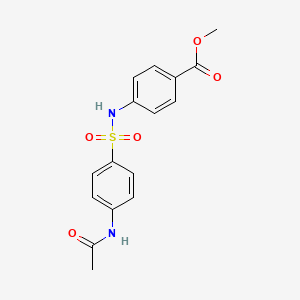 molecular formula C16H16N2O5S B5540955 methyl 4-({[4-(acetylamino)phenyl]sulfonyl}amino)benzoate CAS No. 135285-82-4