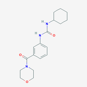 molecular formula C18H25N3O3 B5541031 N-cyclohexyl-N'-[3-(4-morpholinylcarbonyl)phenyl]urea 