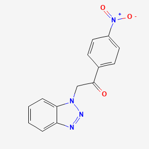 molecular formula C14H10N4O3 B5541047 2-(Benzotriazol-1-yl)-1-(4-nitrophenyl)ethanone CAS No. 5272-13-9
