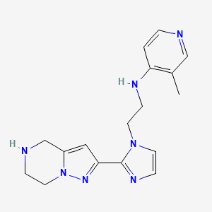 molecular formula C17H21N7 B5541071 3-methyl-N-{2-[2-(4,5,6,7-tetrahydropyrazolo[1,5-a]pyrazin-2-yl)-1H-imidazol-1-yl]ethyl}-4-pyridinamine dihydrochloride 