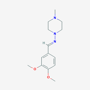 molecular formula C14H21N3O2 B5541077 N-[(E)-(3,4-dimethoxyphenyl)methylidene]-4-methylpiperazin-1-amine 