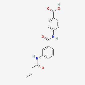 molecular formula C18H18N2O4 B5541095 4-(3-BUTANAMIDOBENZAMIDO)BENZOIC ACID 