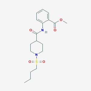 molecular formula C18H26N2O5S B5541134 Methyl 2-[(1-butylsulfonylpiperidine-4-carbonyl)amino]benzoate 