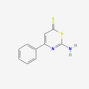 molecular formula C10H8N2S2 B5541186 2-Amino-4-phenyl-1,3-thiazine-6-thione CAS No. 52039-28-8