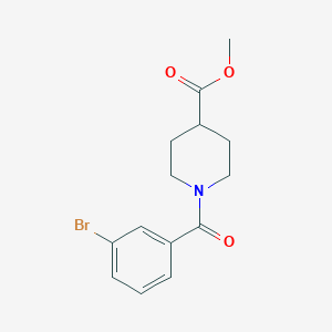 molecular formula C14H16BrNO3 B5541281 Methyl 1-(3-bromobenzoyl)piperidine-4-carboxylate CAS No. 6600-14-2