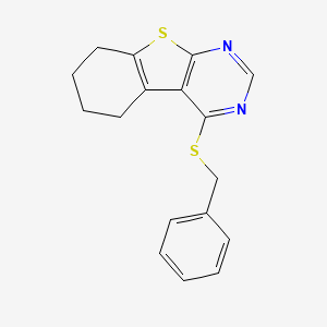 molecular formula C17H16N2S2 B5541315 4-(Benzylsulfanyl)-5,6,7,8-tetrahydro[1]benzothieno[2,3-d]pyrimidine 