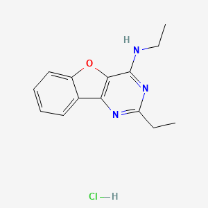 molecular formula C14H16ClN3O B5541376 N,2-diethyl-[1]benzofuro[3,2-d]pyrimidin-4-amine;hydrochloride 