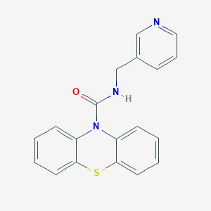 molecular formula C19H15N3OS B5541436 N-(pyridin-3-ylmethyl)phenothiazine-10-carboxamide 