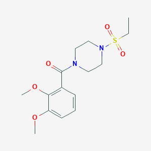molecular formula C15H22N2O5S B5541490 1-(2,3-DIMETHOXYBENZOYL)-4-(ETHANESULFONYL)PIPERAZINE 