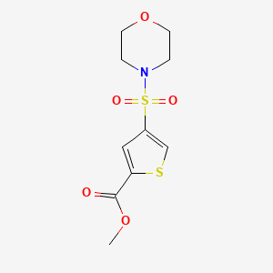 molecular formula C10H13NO5S2 B5541664 Methyl 4-(morpholin-4-ylsulfonyl)thiophene-2-carboxylate 