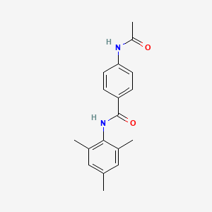 molecular formula C18H20N2O2 B5541869 4-acetamido-N-(2,4,6-trimethylphenyl)benzamide 